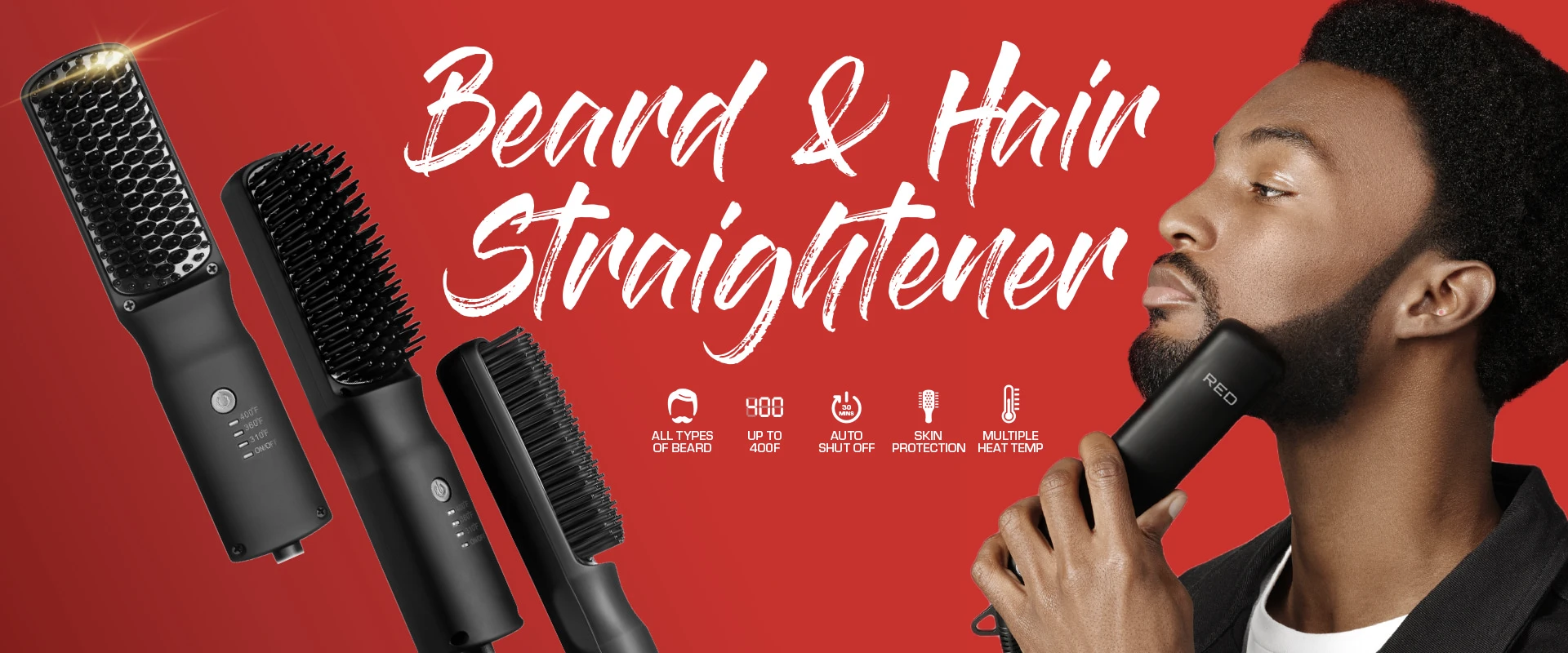 Beard and hair straightener